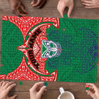 Personalized New Zealand Warriors Puzzle Polynesian Tribal Pattern Style