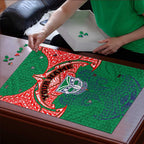 Personalized New Zealand Warriors Puzzle Polynesian Tribal Pattern Style