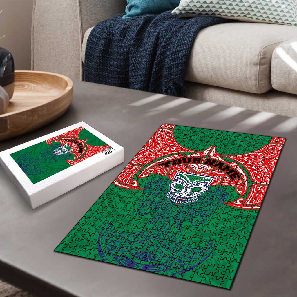 Personalized New Zealand Warriors Puzzle Polynesian Tribal Pattern Style