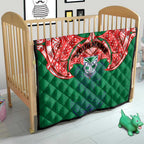Personalized New Zealand Warriors Quilt Polynesian Tribal Pattern Style
