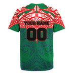 Personalized New Zealand Warriors Rugby Jersey Polynesian Tribal Pattern Style