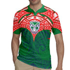 Personalized New Zealand Warriors Rugby Jersey Polynesian Tribal Pattern Style
