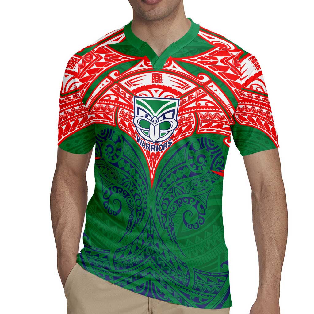 Personalized New Zealand Warriors Rugby Jersey Polynesian Tribal Pattern Style