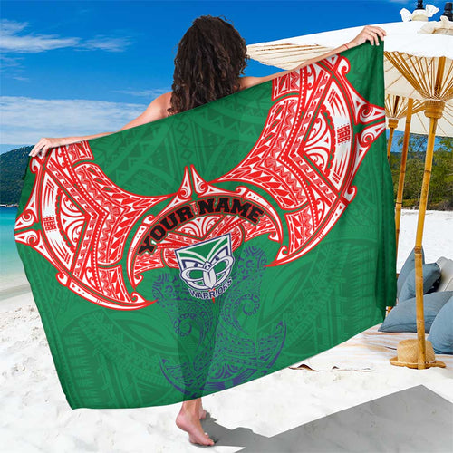 Personalized New Zealand Warriors Sarong Polynesian Tribal Pattern Style