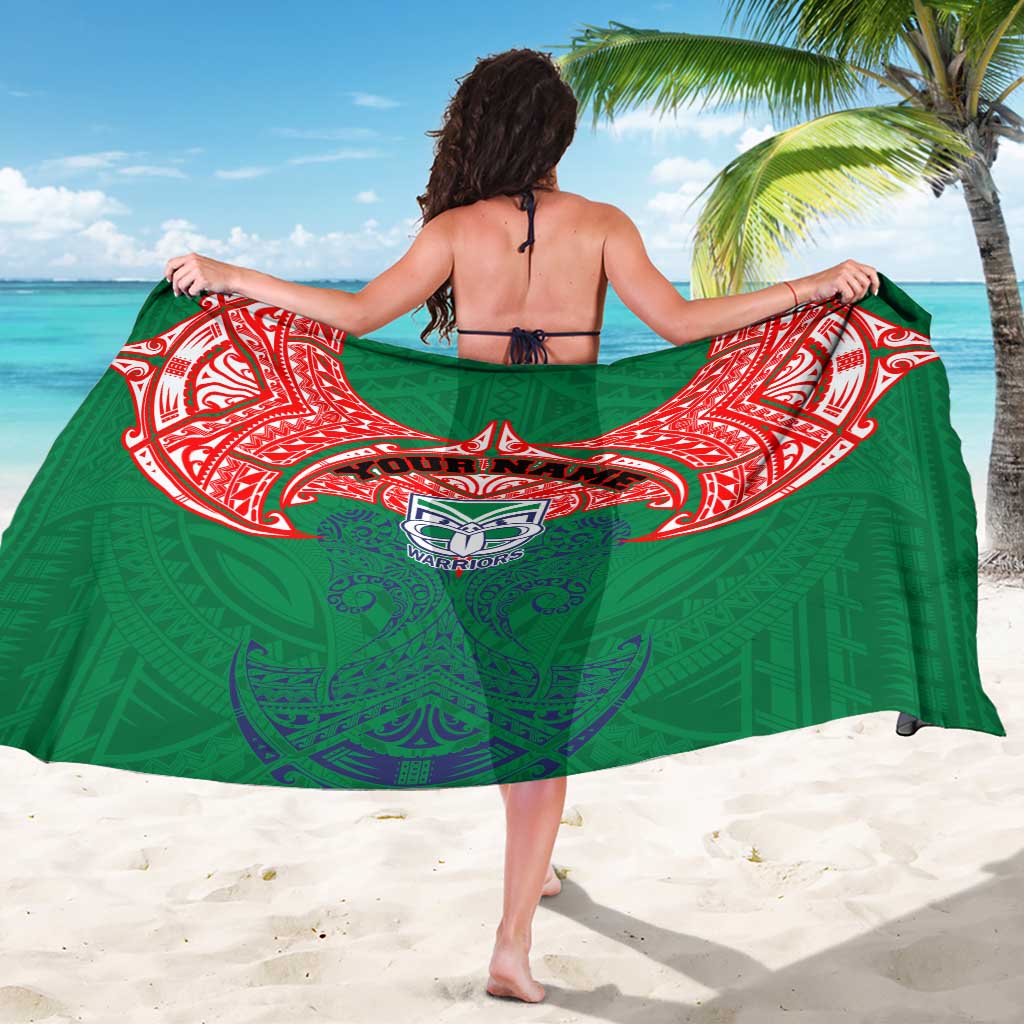 Personalized New Zealand Warriors Sarong Polynesian Tribal Pattern Style