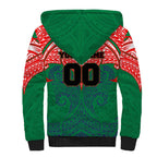 Personalized New Zealand Warriors Sherpa Hoodie Polynesian Tribal Pattern Style