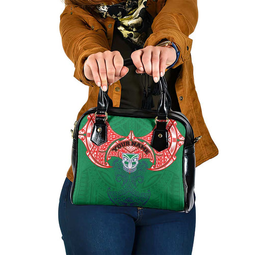 Personalized New Zealand Warriors Shoulder Handbag Polynesian Tribal Pattern Style