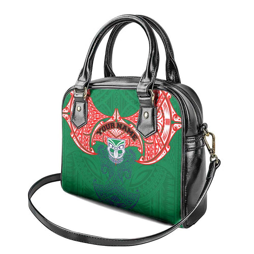 Personalized New Zealand Warriors Shoulder Handbag Polynesian Tribal Pattern Style