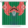 Personalized New Zealand Warriors Shower Curtain Polynesian Tribal Pattern Style
