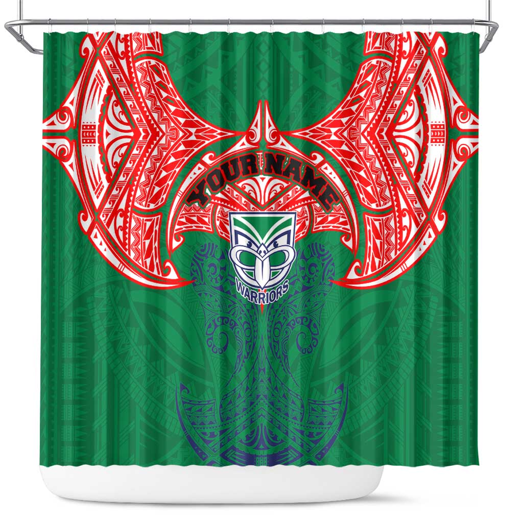 Personalized New Zealand Warriors Shower Curtain Polynesian Tribal Pattern Style