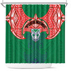 Personalized New Zealand Warriors Shower Curtain Polynesian Tribal Pattern Style