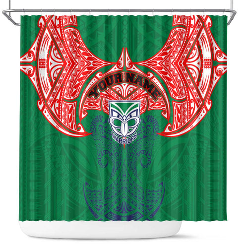 Personalized New Zealand Warriors Shower Curtain Polynesian Tribal Pattern Style
