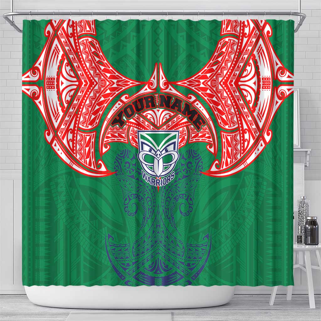 Personalized New Zealand Warriors Shower Curtain Polynesian Tribal Pattern Style