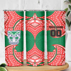 Personalized New Zealand Warriors Skinny Tumbler Polynesian Tribal Pattern Style