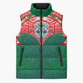 Personalized New Zealand Warriors Sleeveless Puffer Jacket Polynesian Tribal Pattern Style