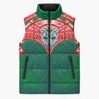 Personalized New Zealand Warriors Sleeveless Puffer Jacket Polynesian Tribal Pattern Style