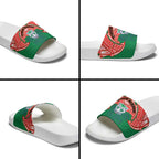 Personalized New Zealand Warriors Slide Sandals Polynesian Tribal Pattern Style