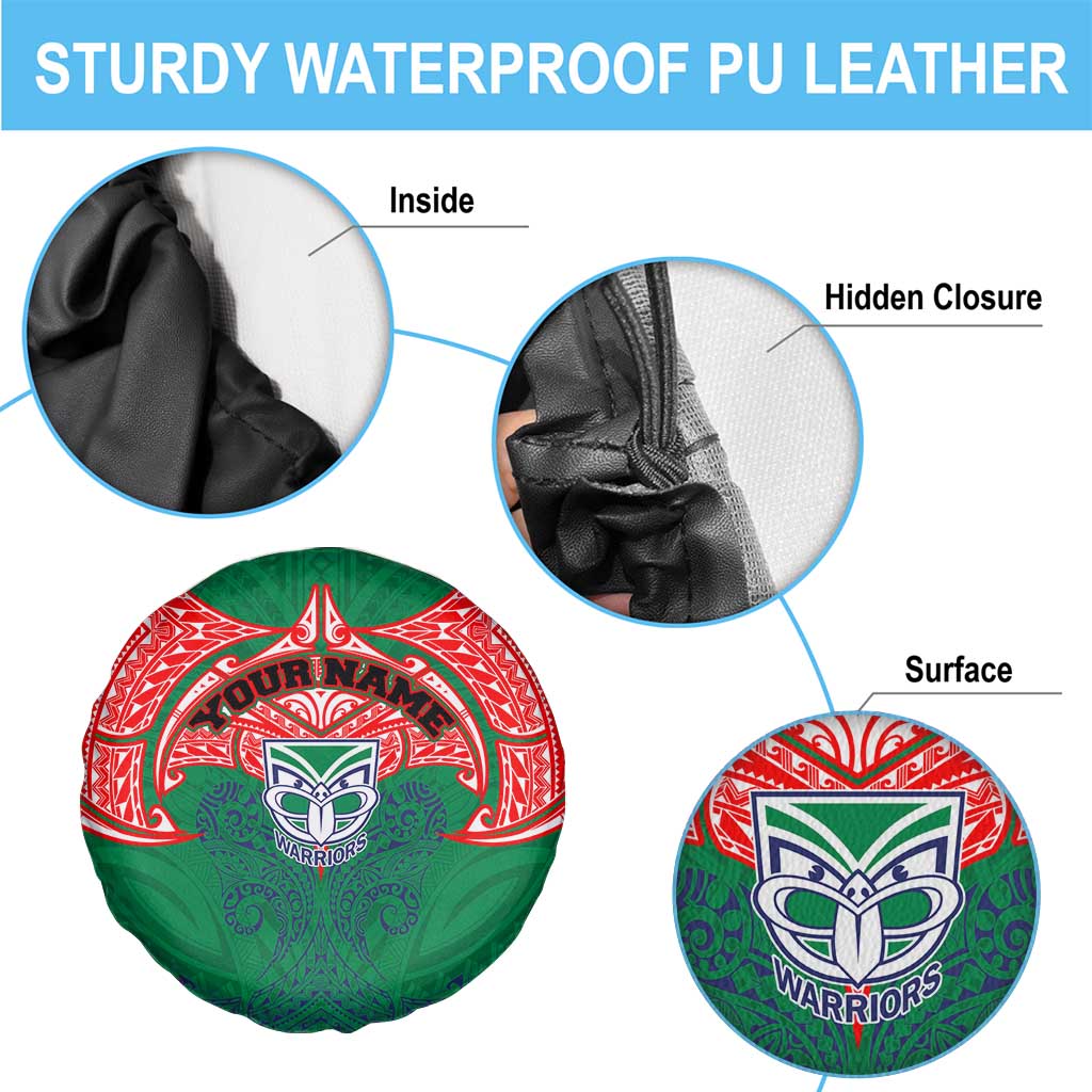 Personalized New Zealand Warriors Spare Tire Cover Polynesian Tribal Pattern Style