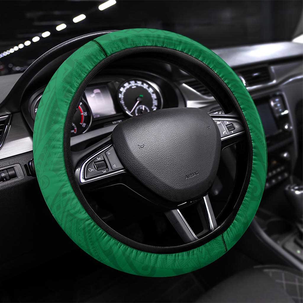 New Zealand Warriors Steering Wheel Cover Polynesian Tribal Pattern Style