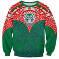 Personalized New Zealand Warriors Sweatshirt Polynesian Tribal Pattern Style