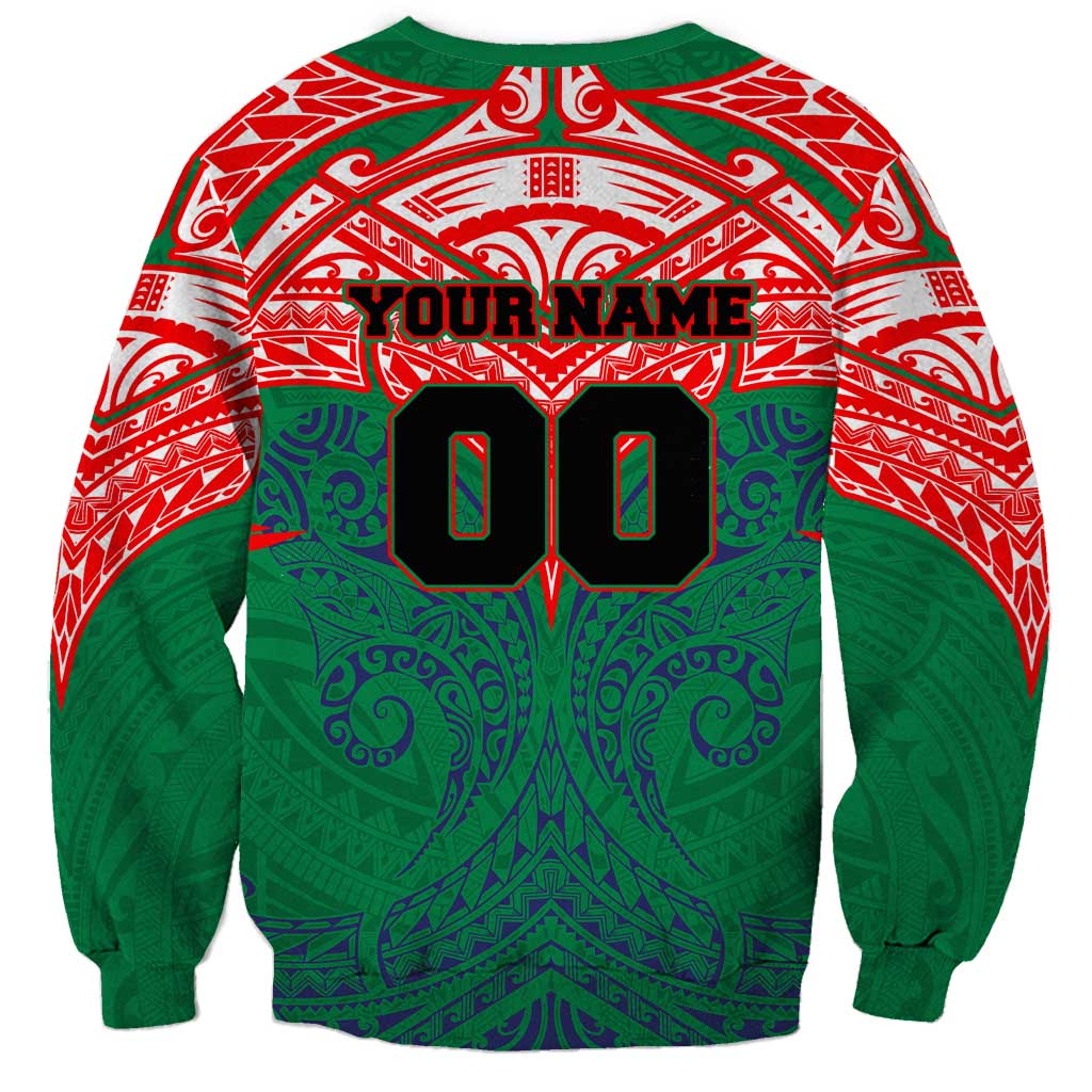 Personalized New Zealand Warriors Sweatshirt Polynesian Tribal Pattern Style