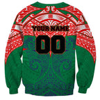 Personalized New Zealand Warriors Sweatshirt Polynesian Tribal Pattern Style