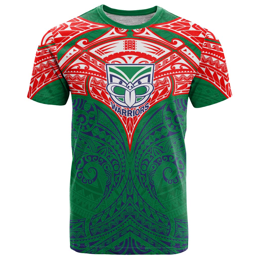 Personalized New Zealand Warriors T Shirt Polynesian Tribal Pattern Style