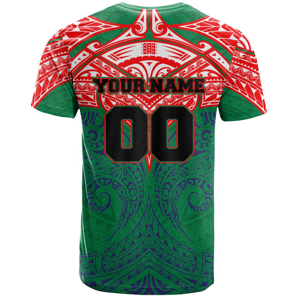 Personalized New Zealand Warriors T Shirt Polynesian Tribal Pattern Style