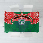 Personalized New Zealand Warriors Tablecloth Polynesian Tribal Pattern Style