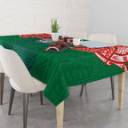 Personalized New Zealand Warriors Tablecloth Polynesian Tribal Pattern Style