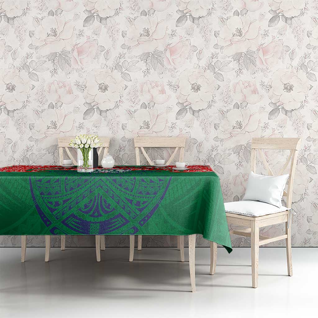 Personalized New Zealand Warriors Tablecloth Polynesian Tribal Pattern Style
