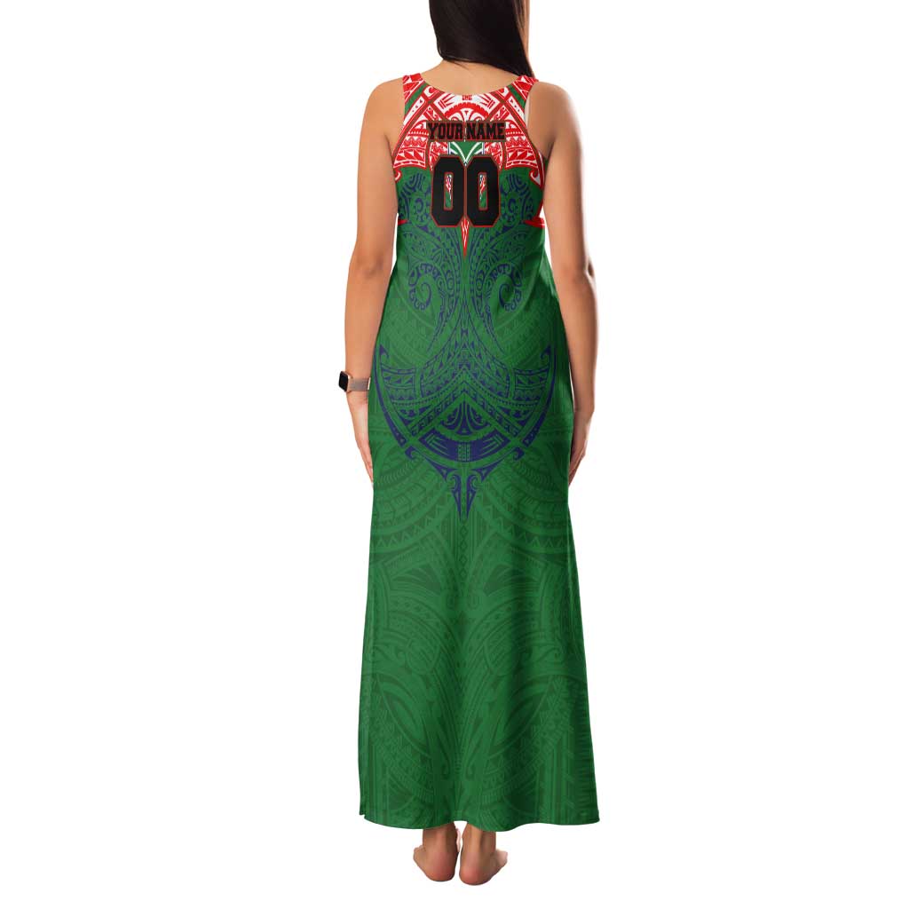 Personalized New Zealand Warriors Tank Maxi Dress Polynesian Tribal Pattern Style