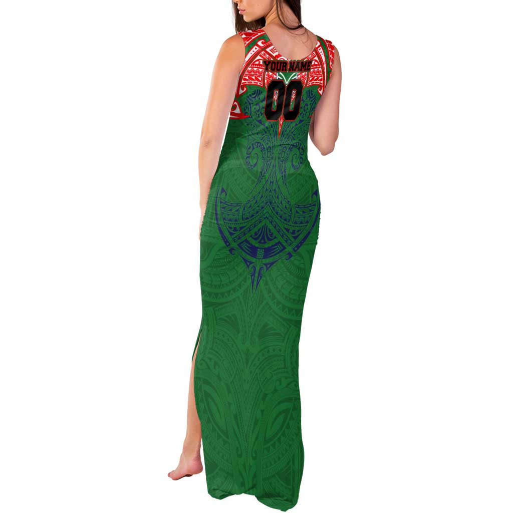 Personalized New Zealand Warriors Tank Maxi Dress Polynesian Tribal Pattern Style