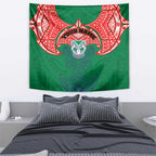 Personalized New Zealand Warriors Tapestry Polynesian Tribal Pattern Style