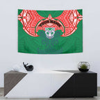 Personalized New Zealand Warriors Tapestry Polynesian Tribal Pattern Style