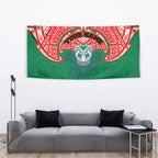 Personalized New Zealand Warriors Tapestry Polynesian Tribal Pattern Style