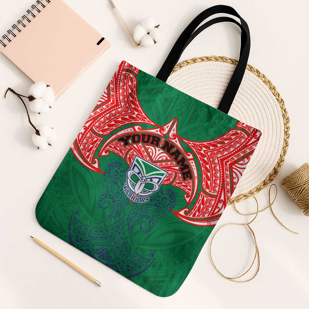 Personalized New Zealand Warriors Tote Bag Polynesian Tribal Pattern Style