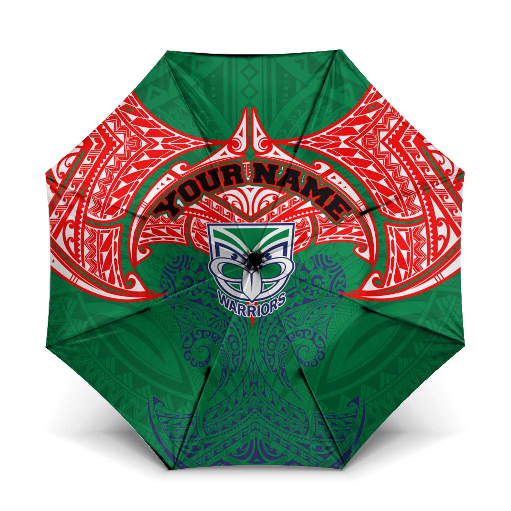 Personalized New Zealand Warriors Umbrella Polynesian Tribal Pattern Style