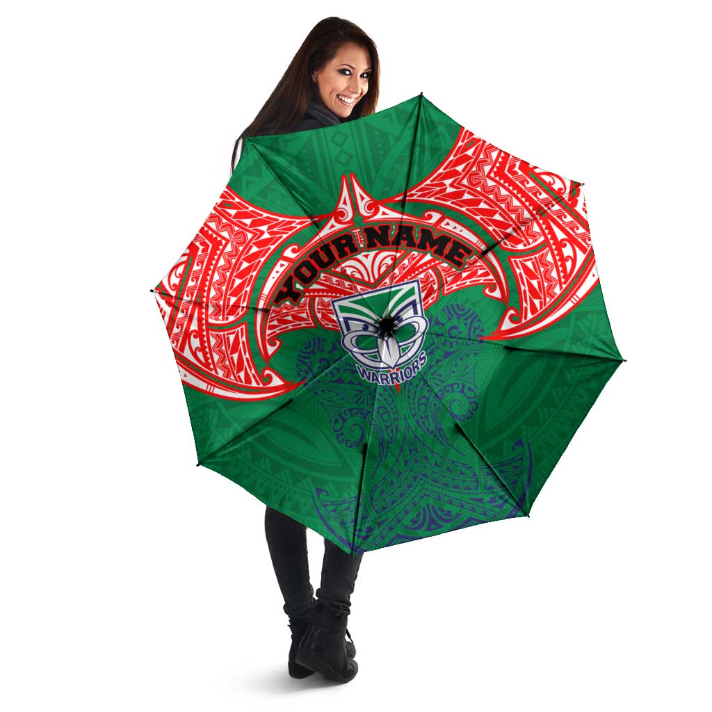 Personalized New Zealand Warriors Umbrella Polynesian Tribal Pattern Style