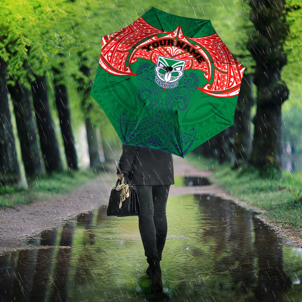 Personalized New Zealand Warriors Umbrella Polynesian Tribal Pattern Style
