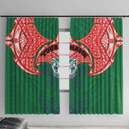 Personalized New Zealand Warriors Window Curtain Polynesian Tribal Pattern Style