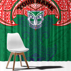 Personalized New Zealand Warriors Window Curtain Polynesian Tribal Pattern Style