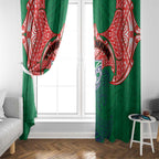 Personalized New Zealand Warriors Window Curtain Polynesian Tribal Pattern Style
