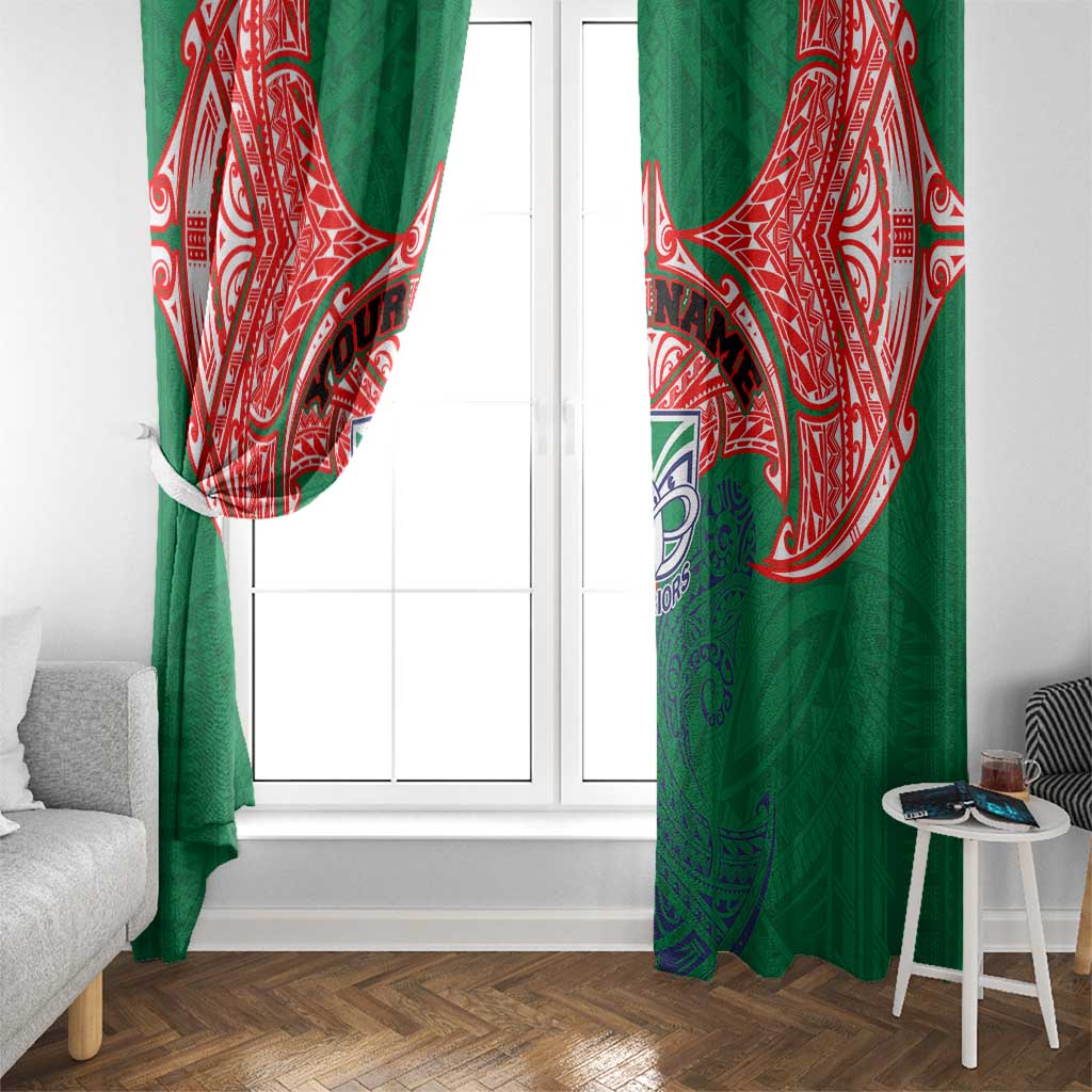 Personalized New Zealand Warriors Window Curtain Polynesian Tribal Pattern Style
