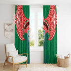 Personalized New Zealand Warriors Window Curtain Polynesian Tribal Pattern Style