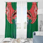 Personalized New Zealand Warriors Window Curtain Polynesian Tribal Pattern Style