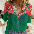 Personalized New Zealand Warriors Women Casual Shirt Polynesian Tribal Pattern Style