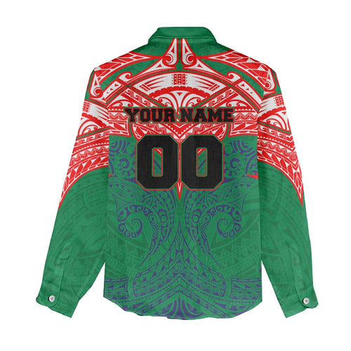 Personalized New Zealand Warriors Women Casual Shirt Polynesian Tribal Pattern Style