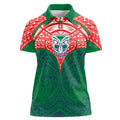 Personalized New Zealand Warriors Women Polo Shirt Polynesian Tribal Pattern Style