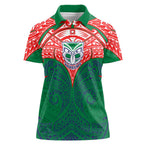 Personalized New Zealand Warriors Women Polo Shirt Polynesian Tribal Pattern Style